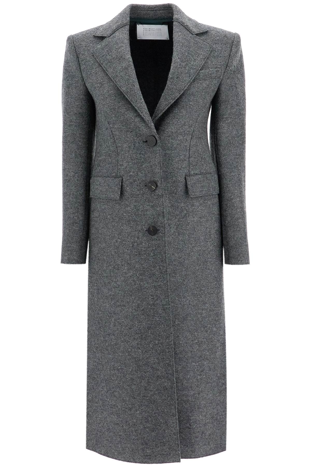 HARRIS WHARF LONDON HARRIS WHARF LONDON single-breasted coat in pressed wool