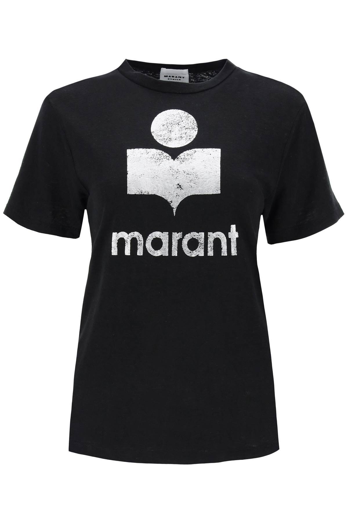 Isabel Marant Étoile ISABEL MARANT ETOILE zewel t-shirt with metallic logo print