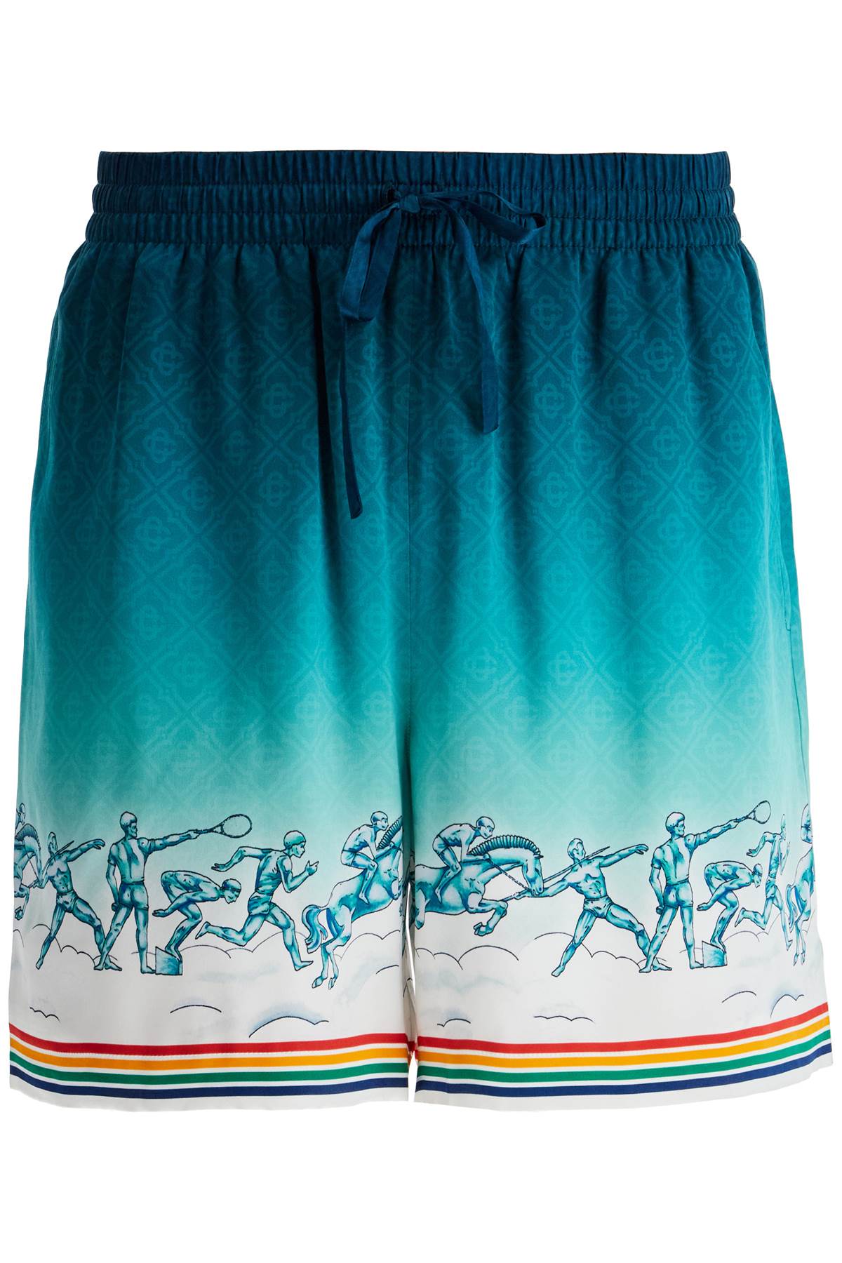 Casablanca CASABLANCA silk bermuda shorts 'the goddess of the