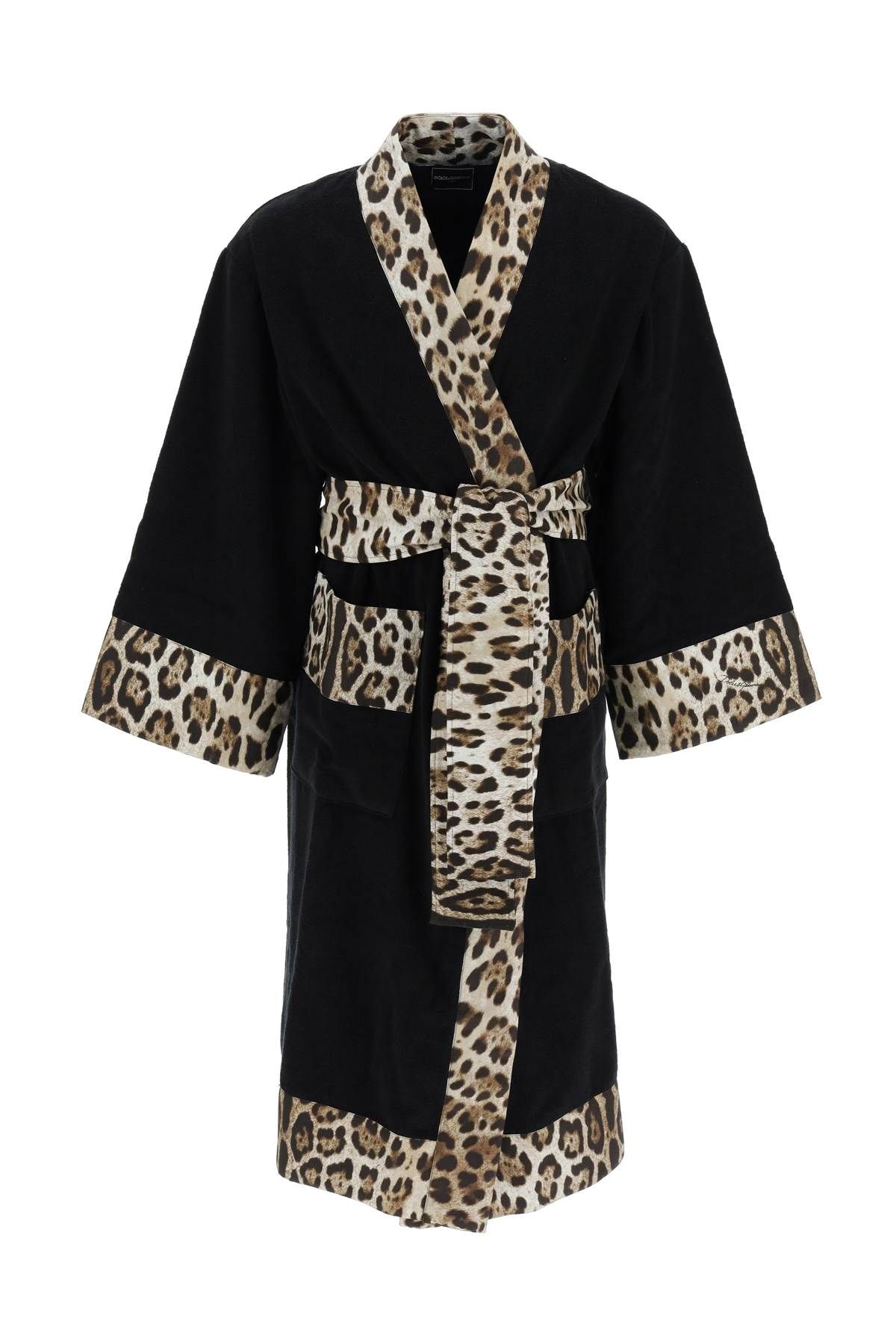 Dolce & Gabbana DOLCE & GABBANA leo print bathrobe