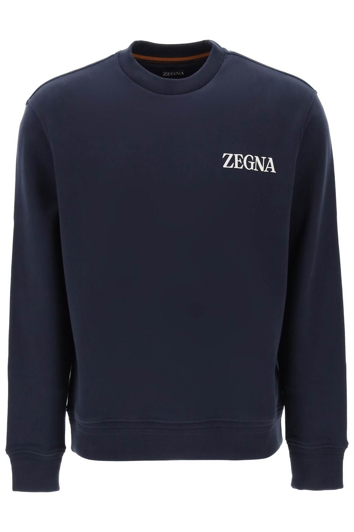 zegna ZEGNA crew-neck sweatshirt with flocked logo