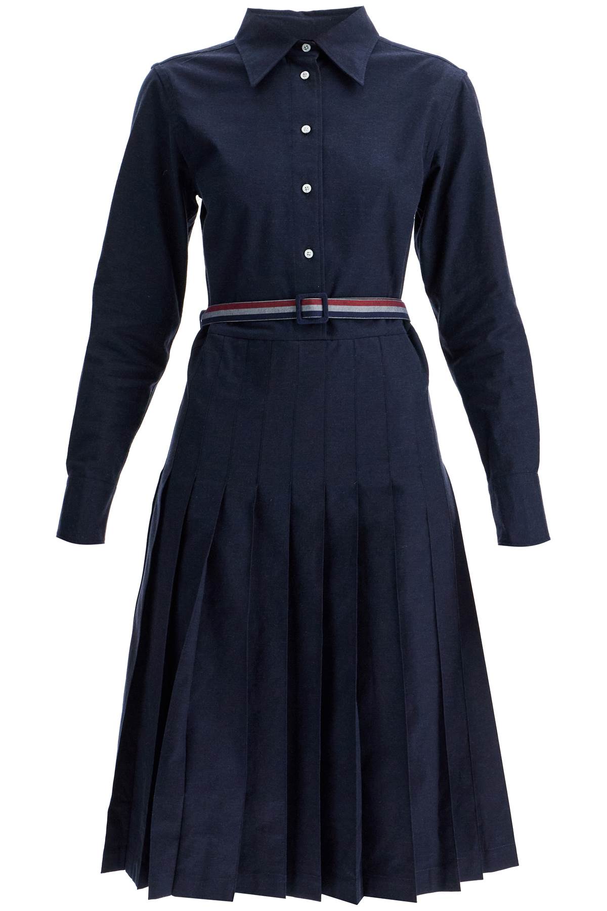 Thom Browne THOM BROWNE midi shirt dress with belt