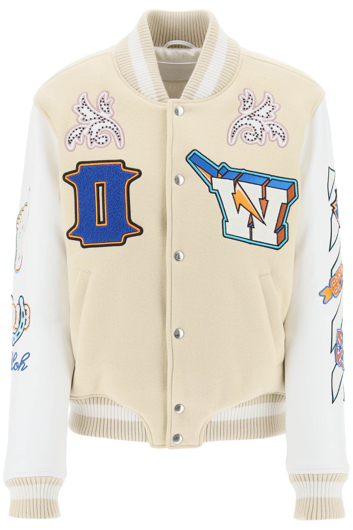 OFF-WHITE OFF-WHITE thunderbolt varsity bom