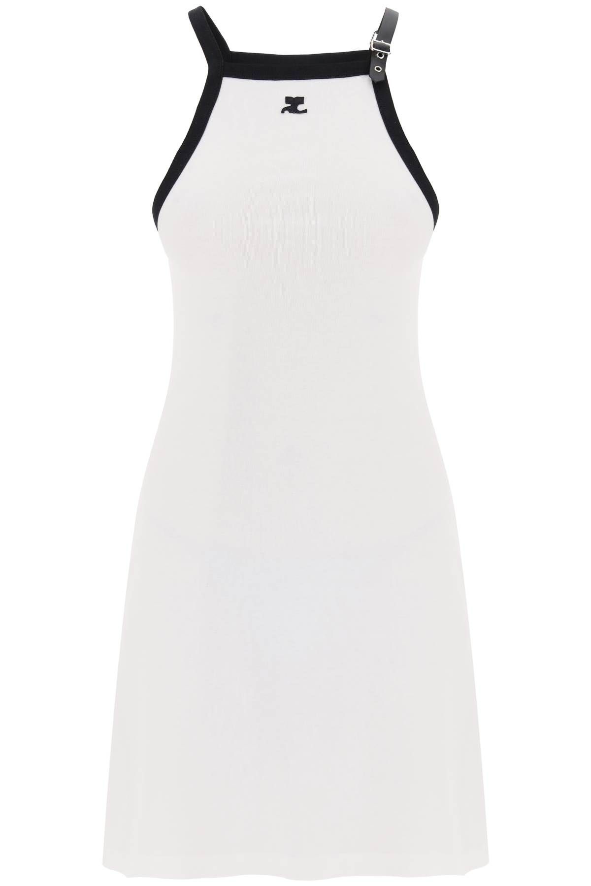 Courrèges COURREGES bicolor jersey mini dress in