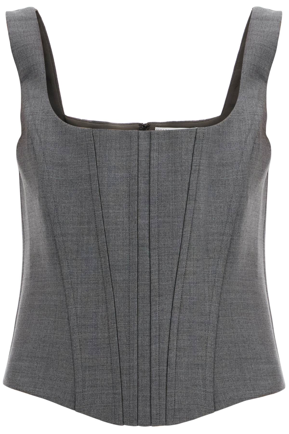 GIUSEPPE DI MORABITO GIUSEPPE DI MORABITO stretch wool corset top with nine words