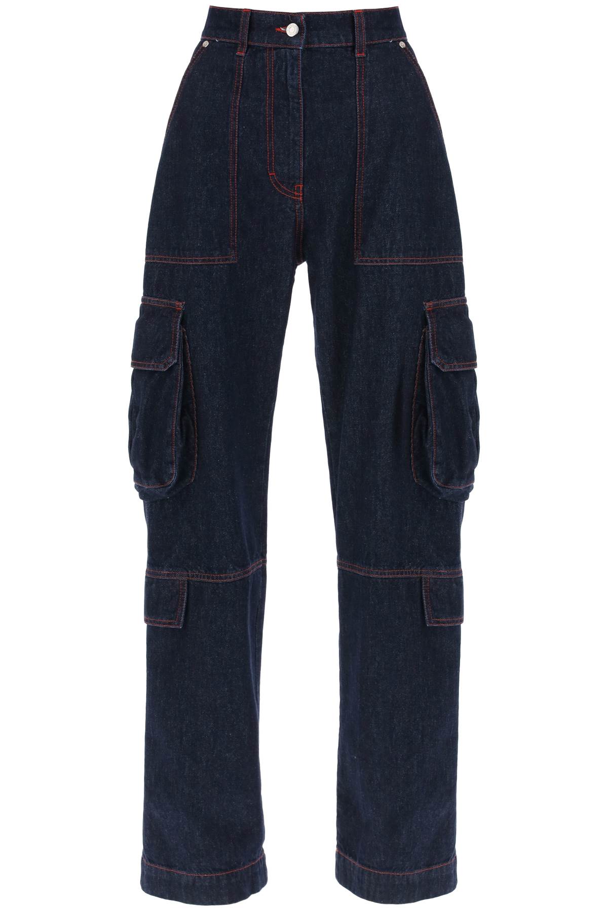 Msgm MSGM cargo jeans with flared cut