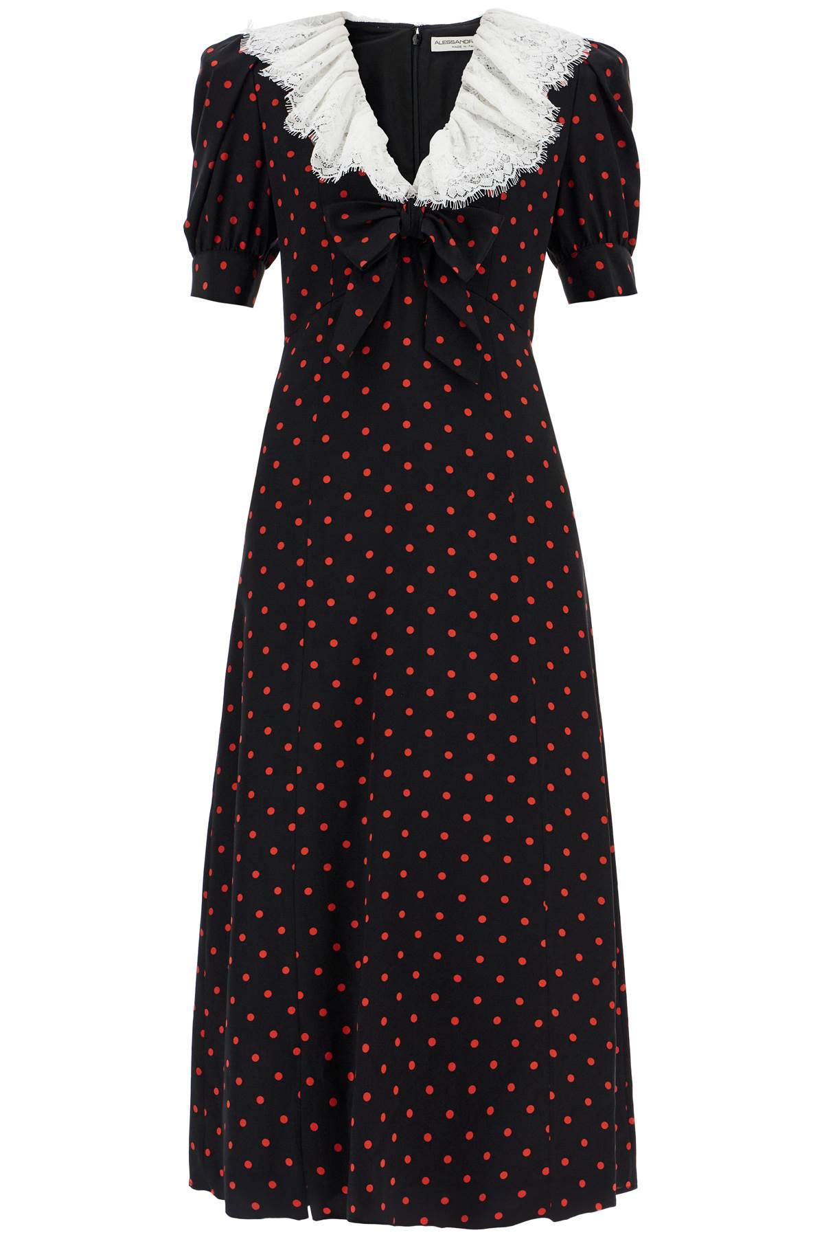 Alessandra Rich ALESSANDRA RICH "polka dot silk midi dress"