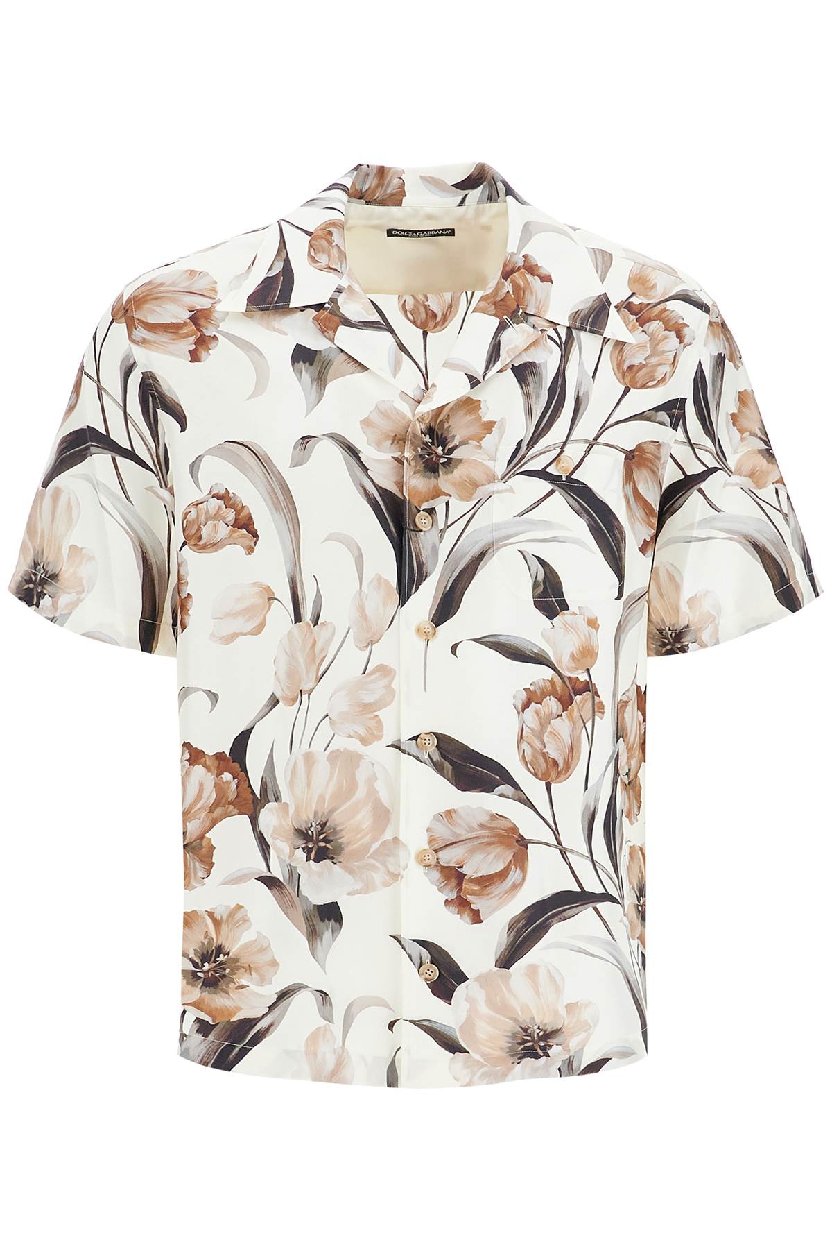 Dolce & Gabbana DOLCE & GABBANA silk tulip print hawaiian shirt set