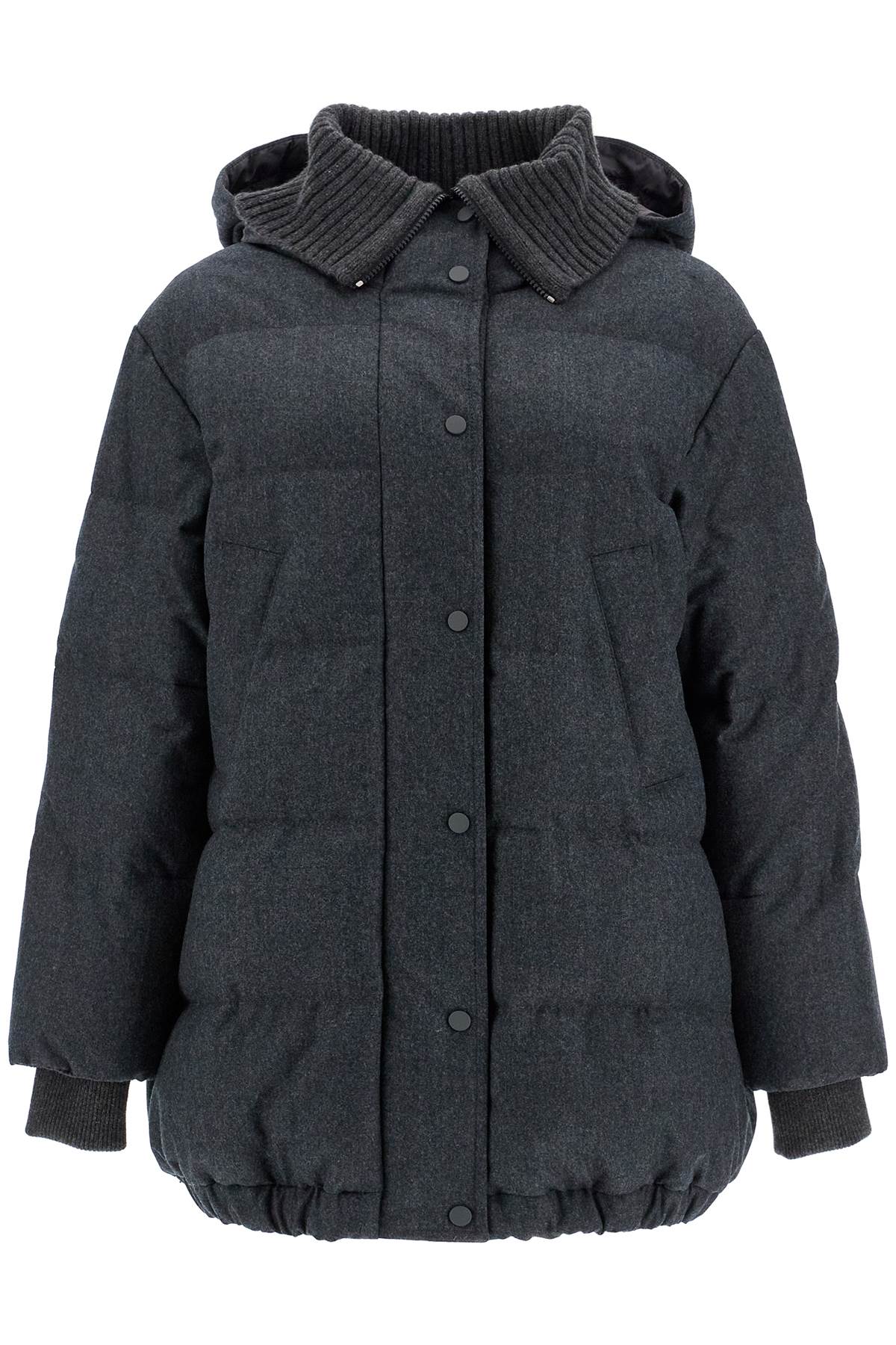 Brunello Cucinelli BRUNELLO CUCINELLI woolen down jacket with hood