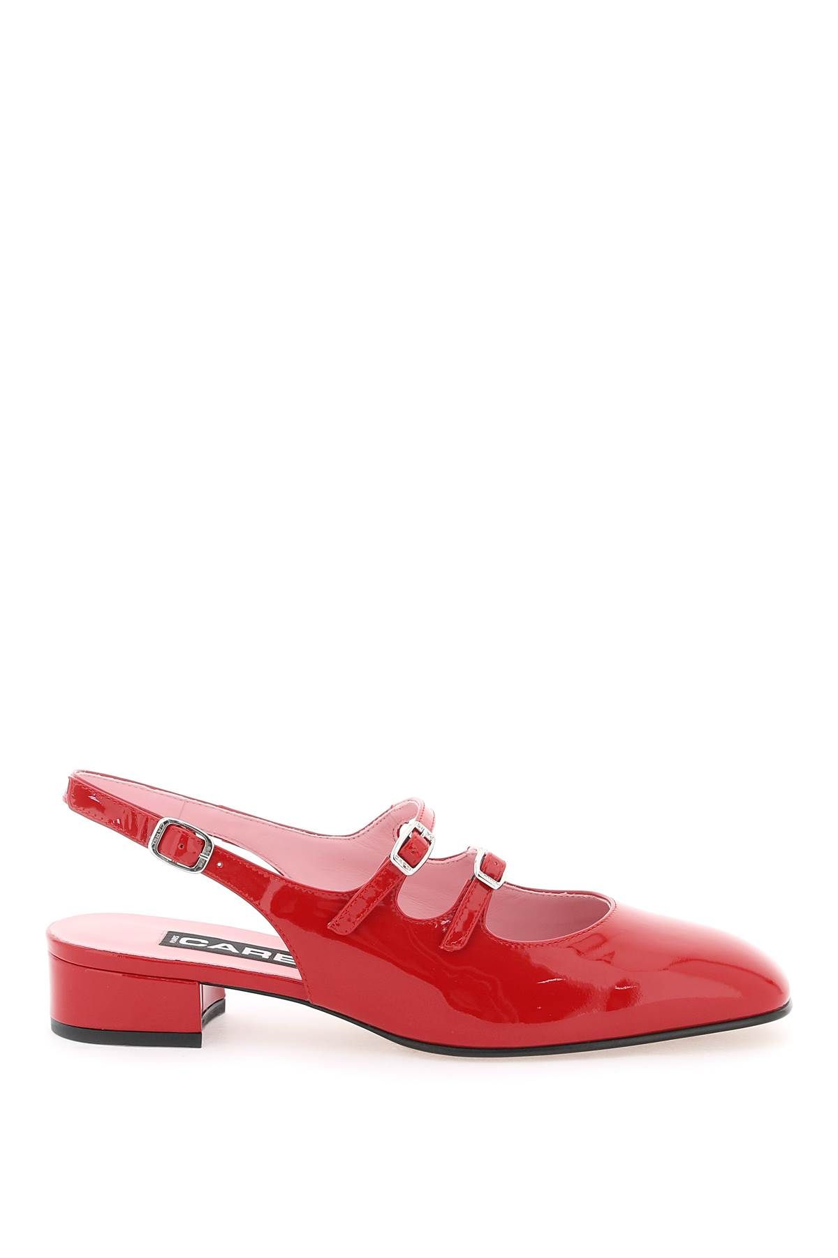  CAREL patent leather pêche slingback mary jane