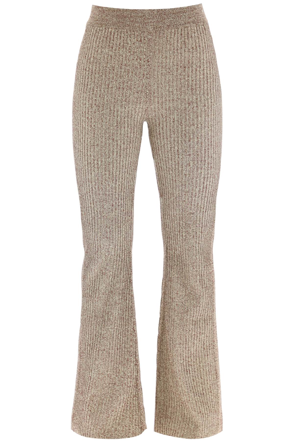 Ganni GANNI melange rib knit pants