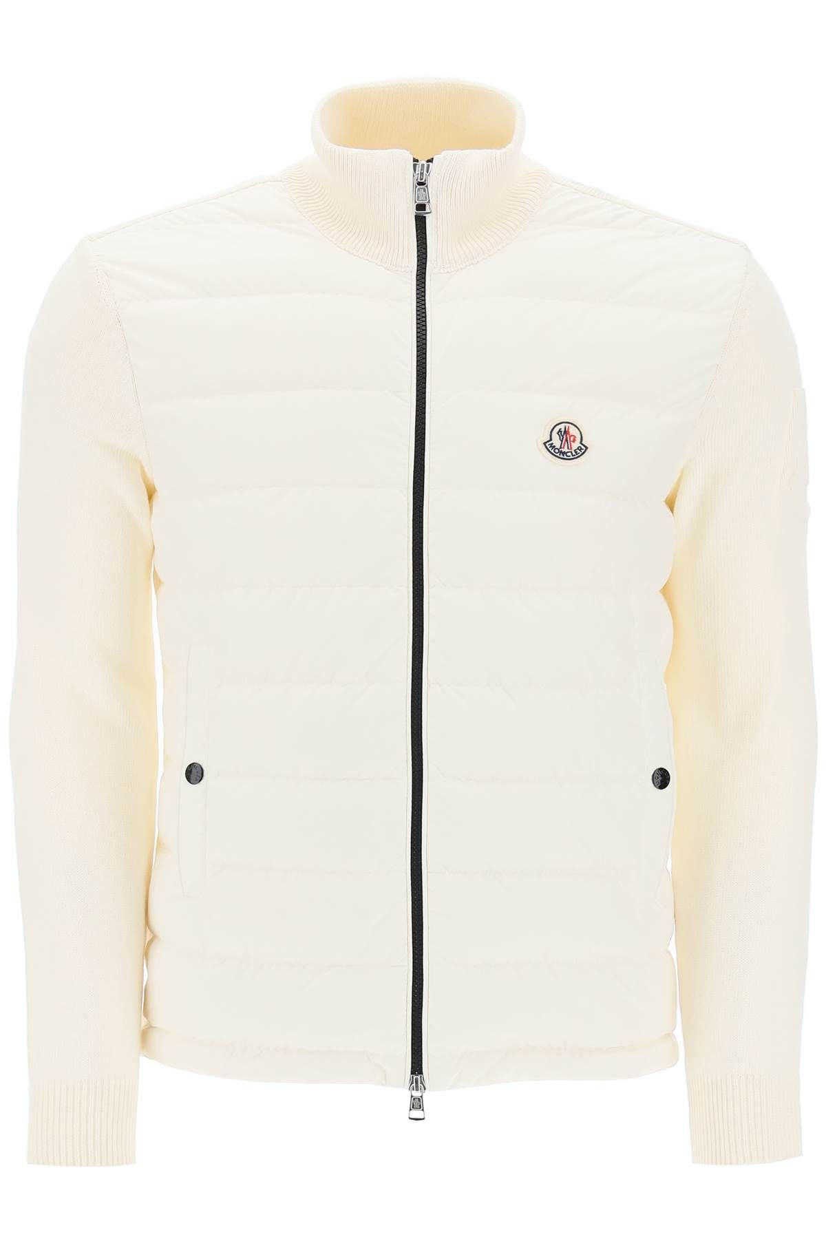 Moncler MONCLER hybrid cotton and feather cardigan