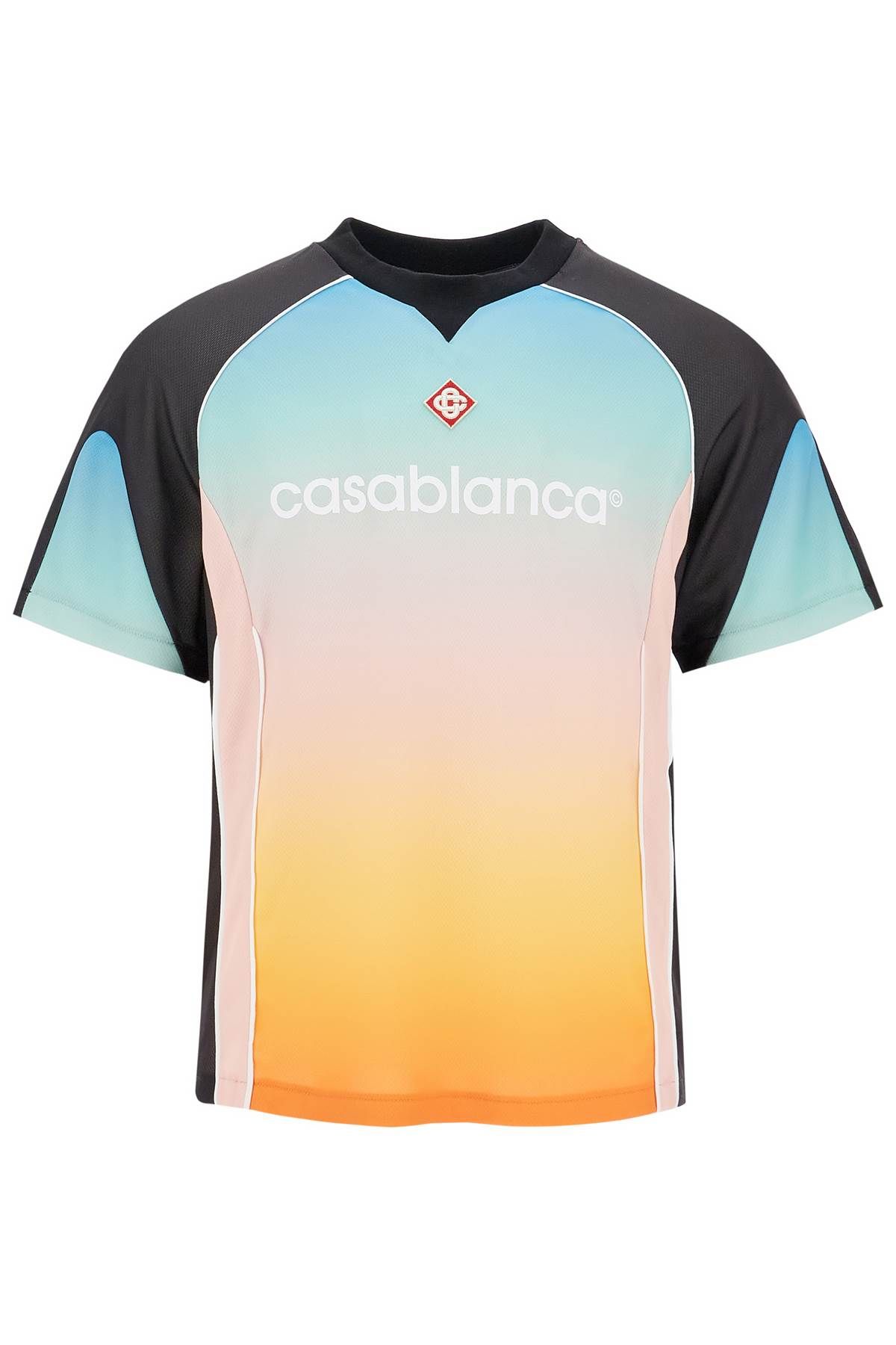 Casablanca CASABLANCA pastel gradient football t-shirt