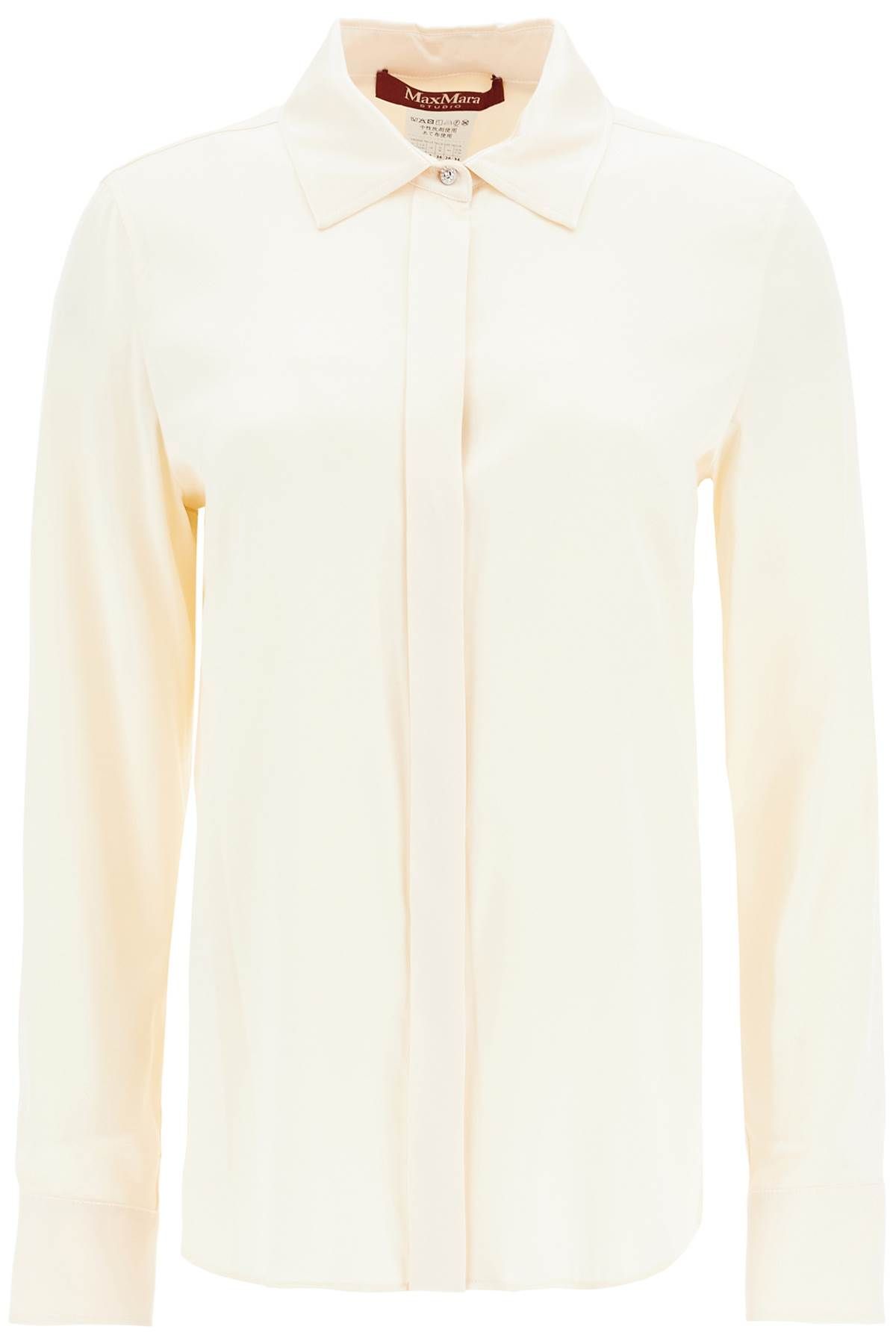 MAX MARA STUDIO MAX MARA STUDIO 'satin 'baden' silk shirt