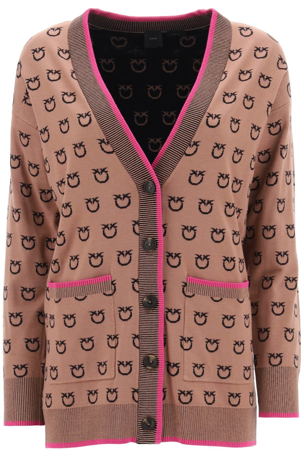 Pinko PINKO 'lama' all-over logo cardigan