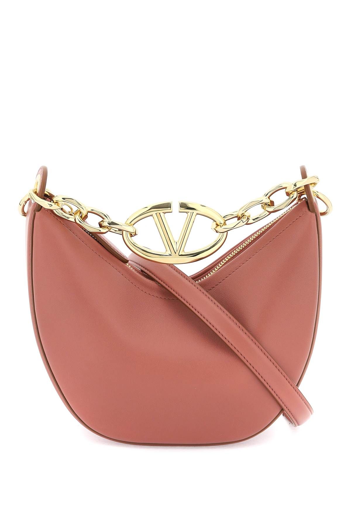 VALENTINO GARAVANI VALENTINO GARAVANI mini vlogo moon bag in nappa leather with chain