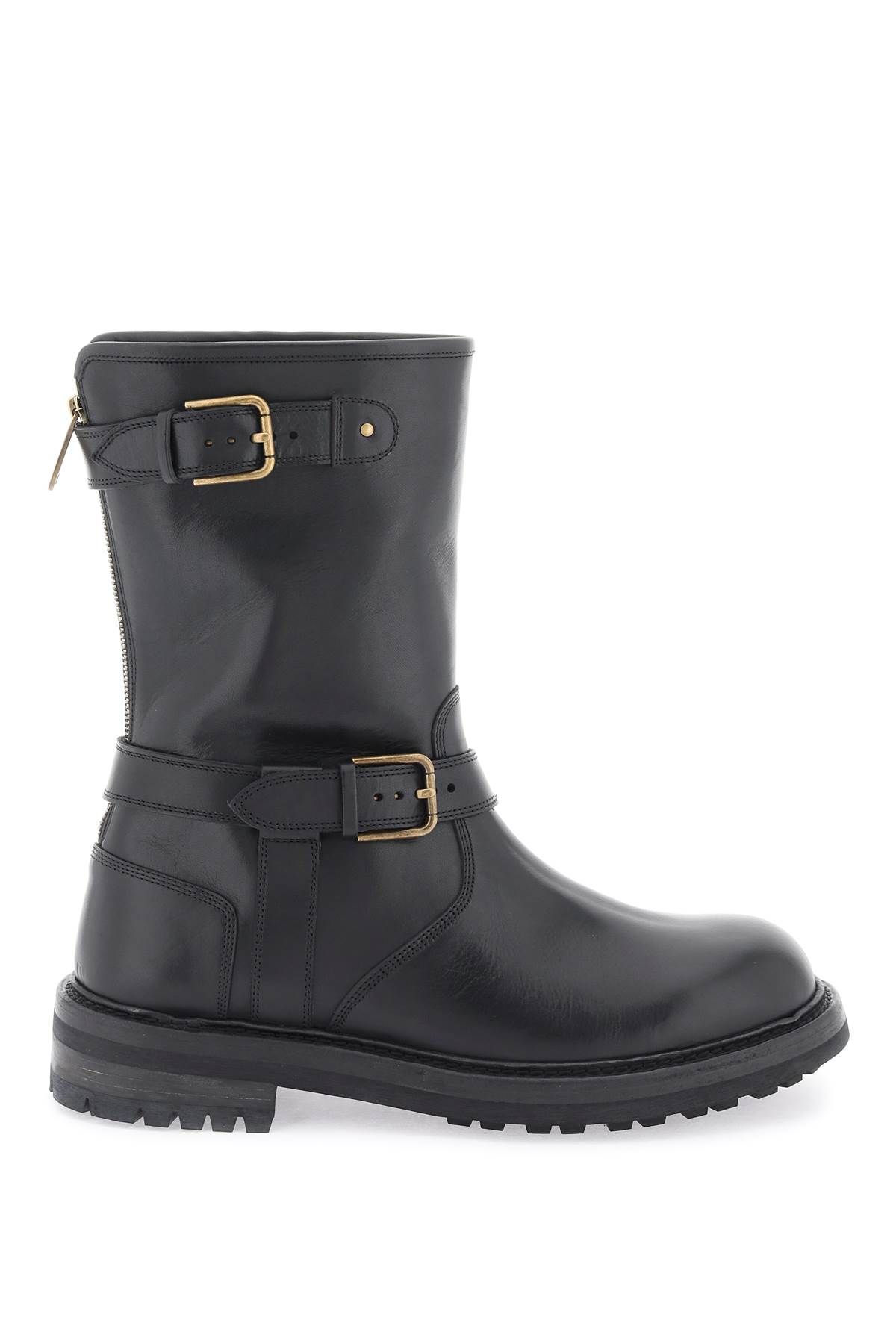 Dolce & Gabbana DOLCE & GABBANA leather biker boots