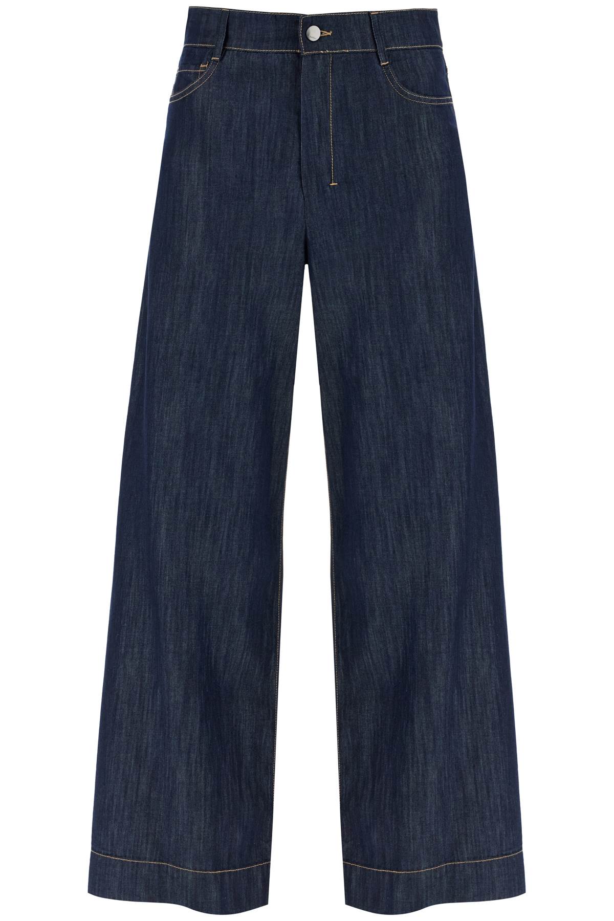  'S MAX MARA cropped chambray pants in