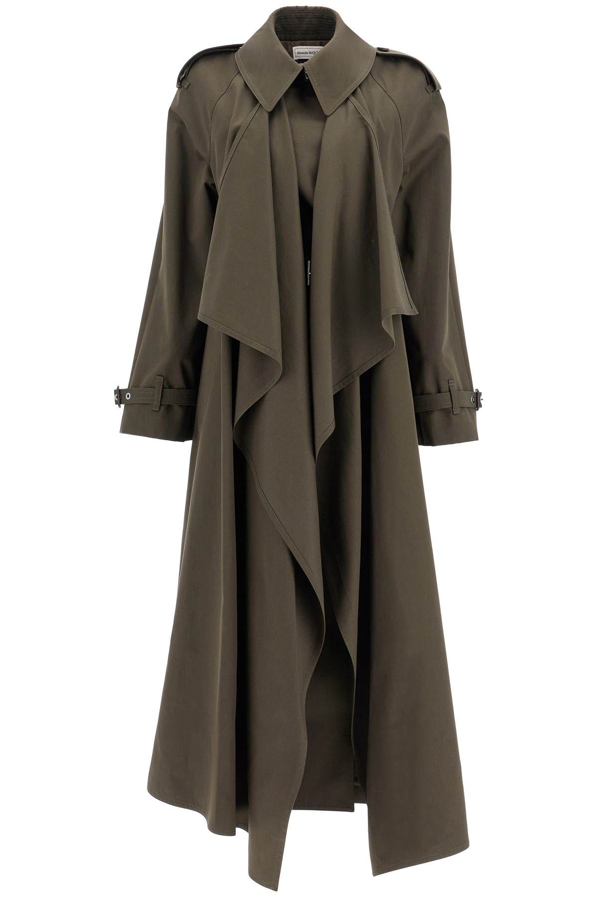 Alexander McQueen ALEXANDER MCQUEEN double-breasted trench coat with draped