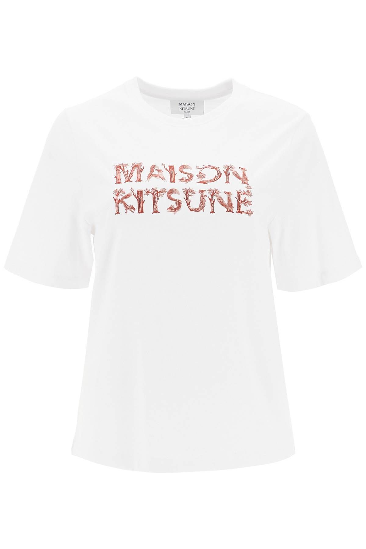 Maison Kitsuné MAISON KITSUNE woodland alphabet t-shirt