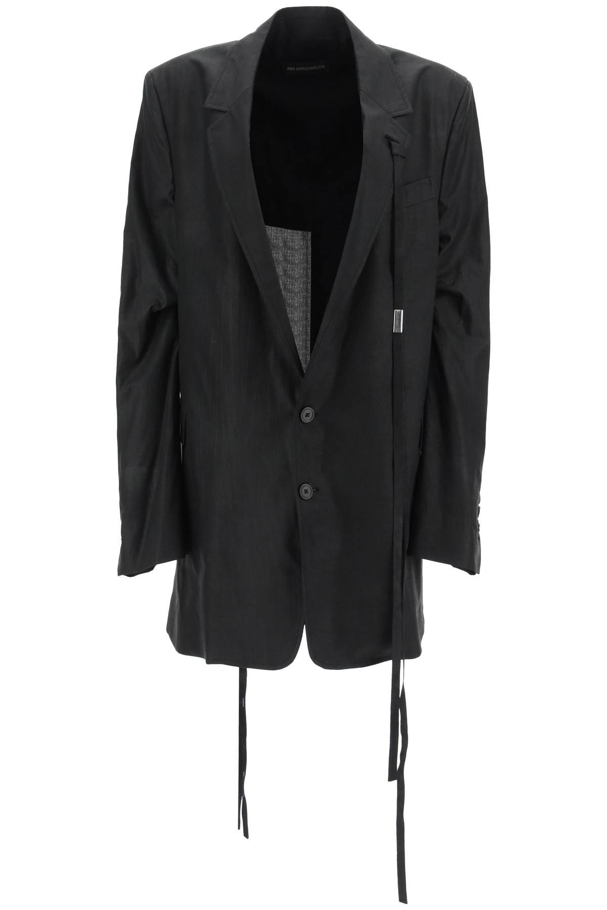 Ann Demeulemeester ANN DEMEULEMEESTER agnes slouchy jacket in waxed cotton