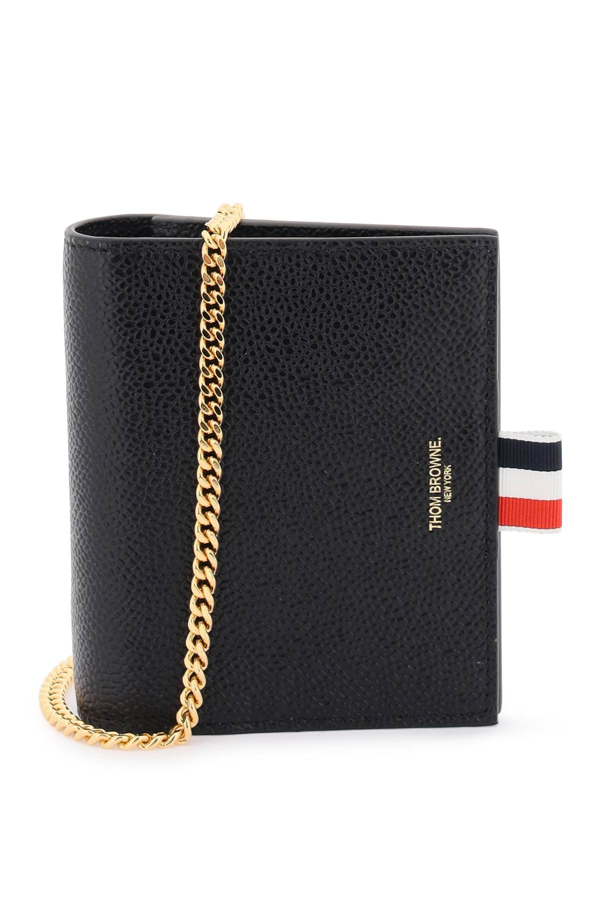 Thom Browne THOM BROWNE leather crossbody card holder