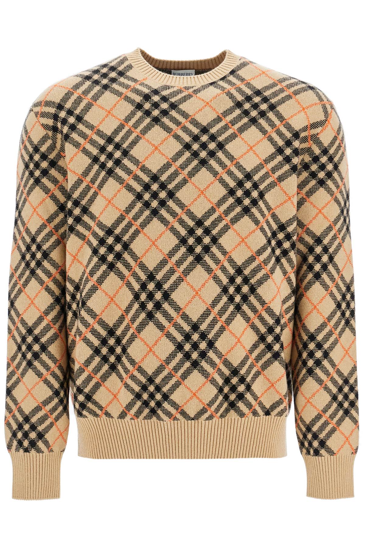 Burberry BURBERRY cashmere check pullover swe