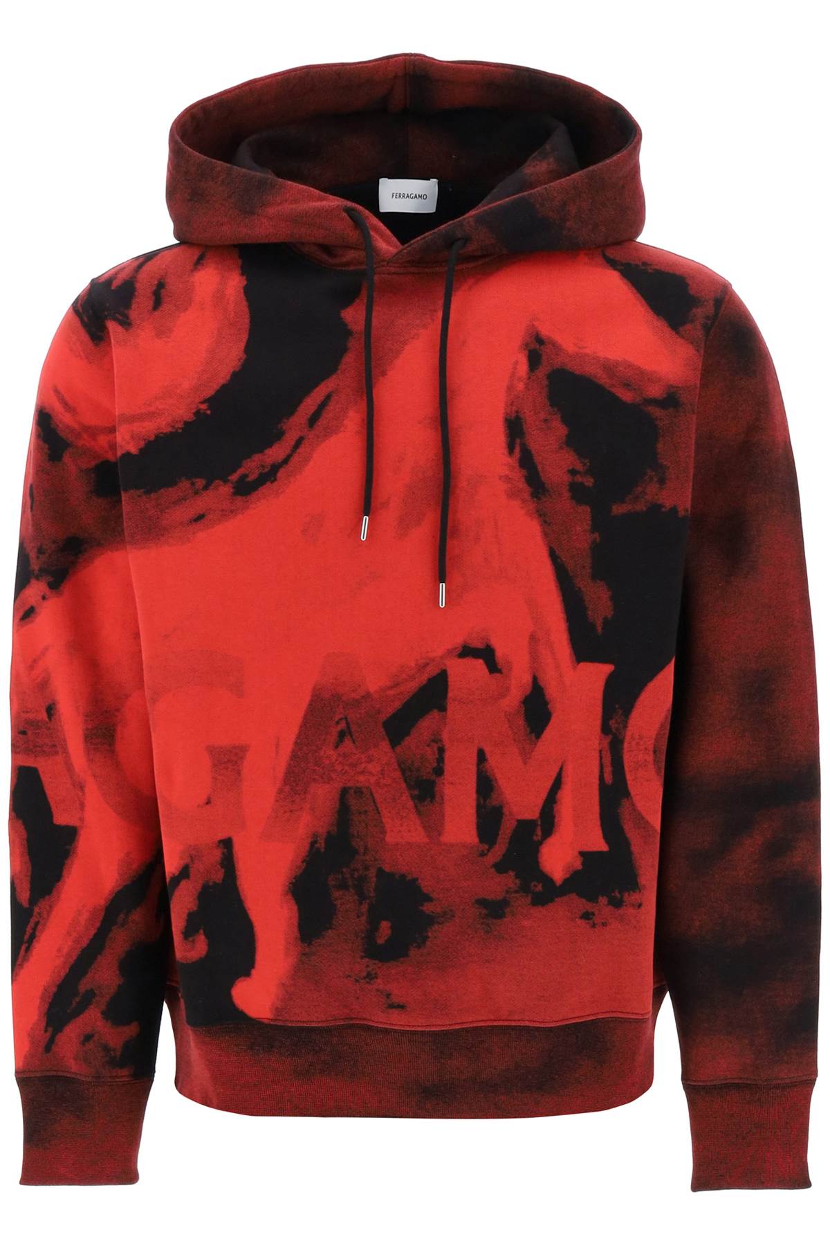 Ferragamo FERRAGAMO mustang print hoodie