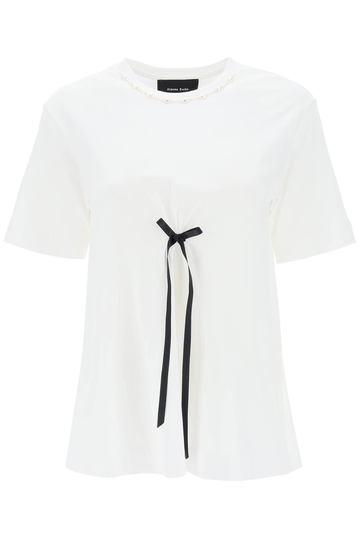 Simone Rocha SIMONE ROCHA a-line t-shirt with bow detail