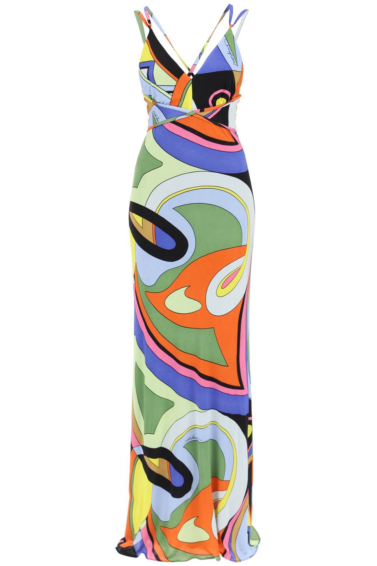 Moschino MOSCHINO multicolor printed jersey maxi dress