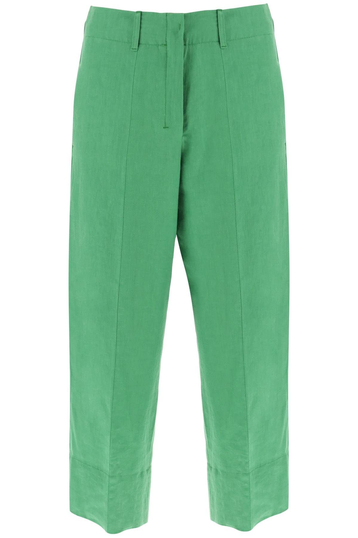  'S MAX MARA 'rebecca' cropped linen pants