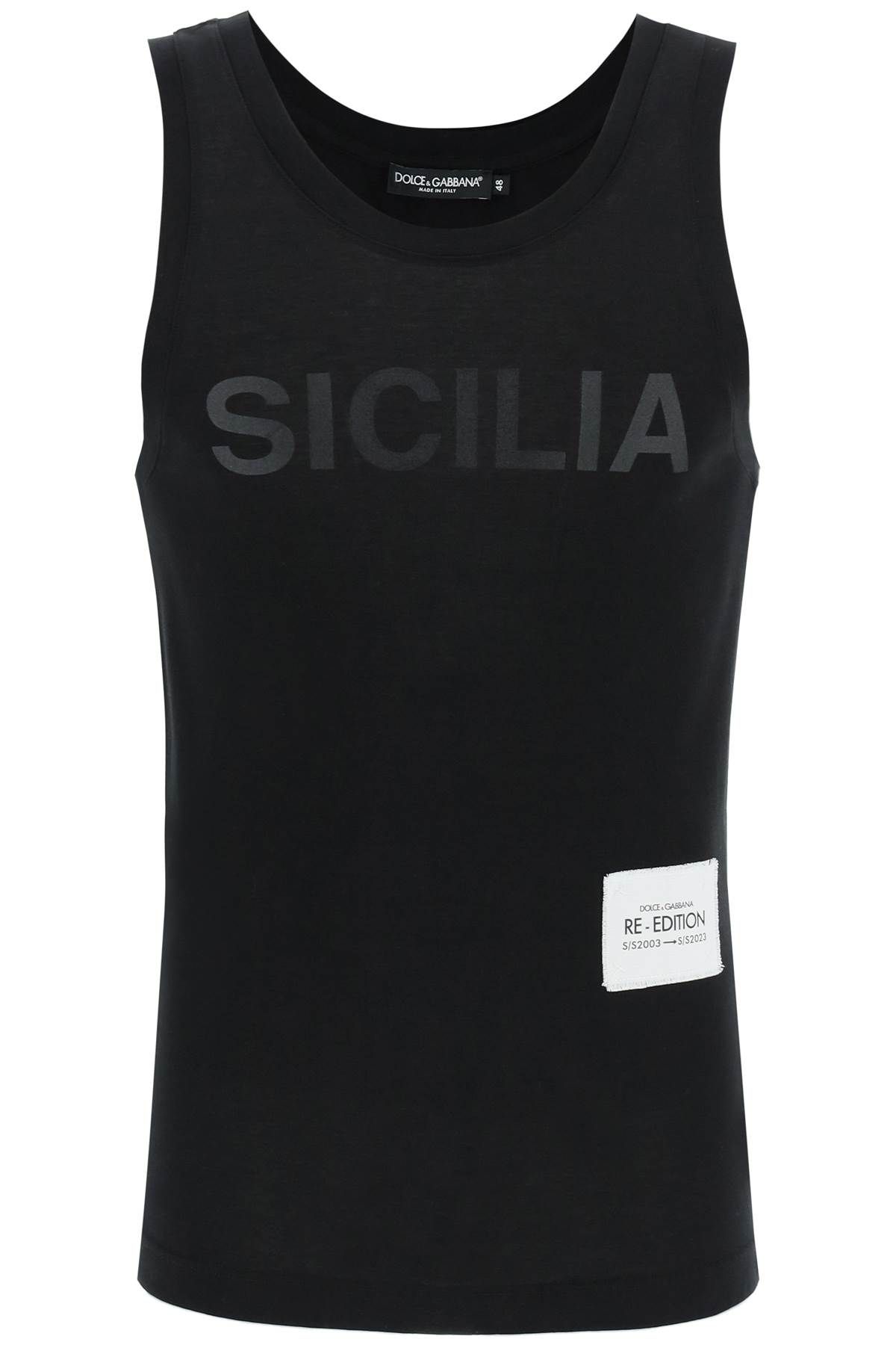 Dolce & Gabbana DOLCE & GABBANA sicilia print re-edition tank top