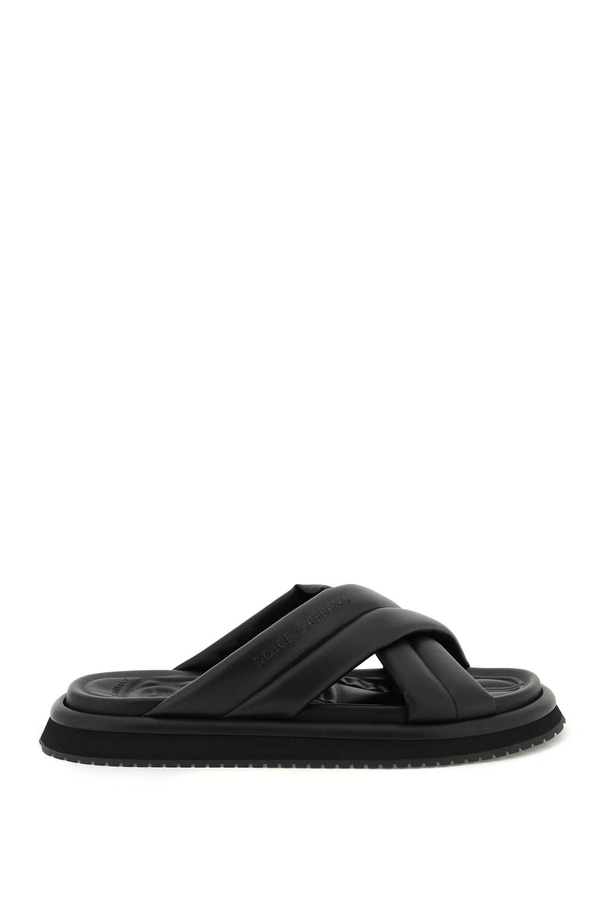 Dolce & Gabbana DOLCE & GABBANA faux leather slides