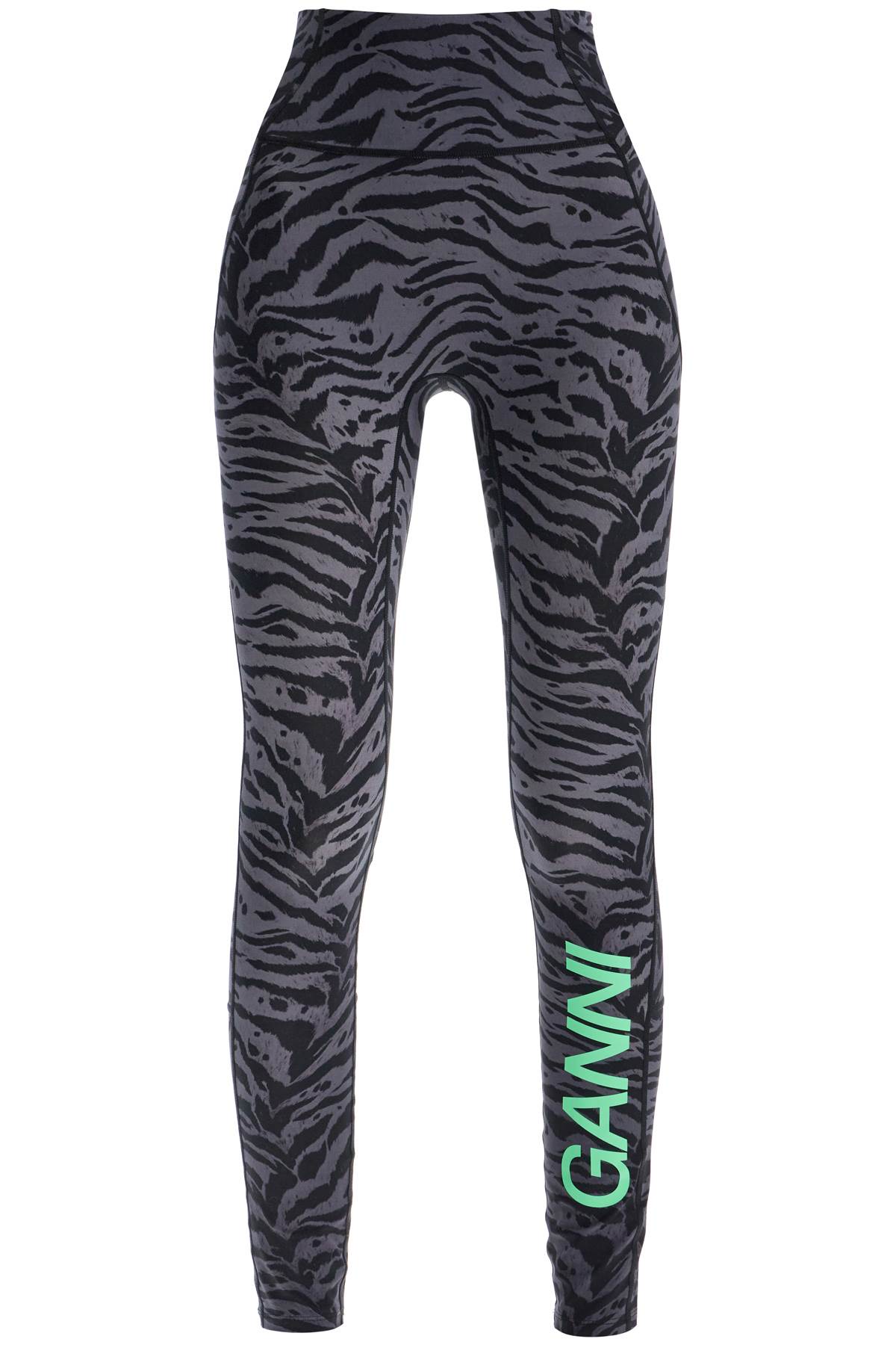 Ganni GANNI animal print sports leggings