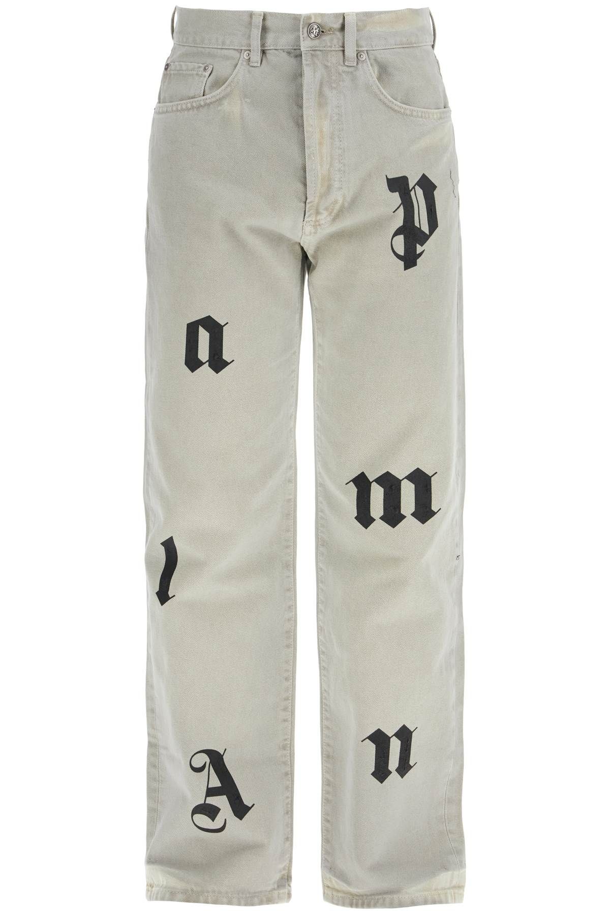 PALM ANGELS PALM ANGELS loose printed detail jeans with eight