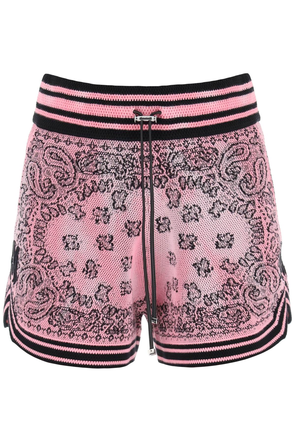 Amiri AMIRI knitted shorts with bandana motif