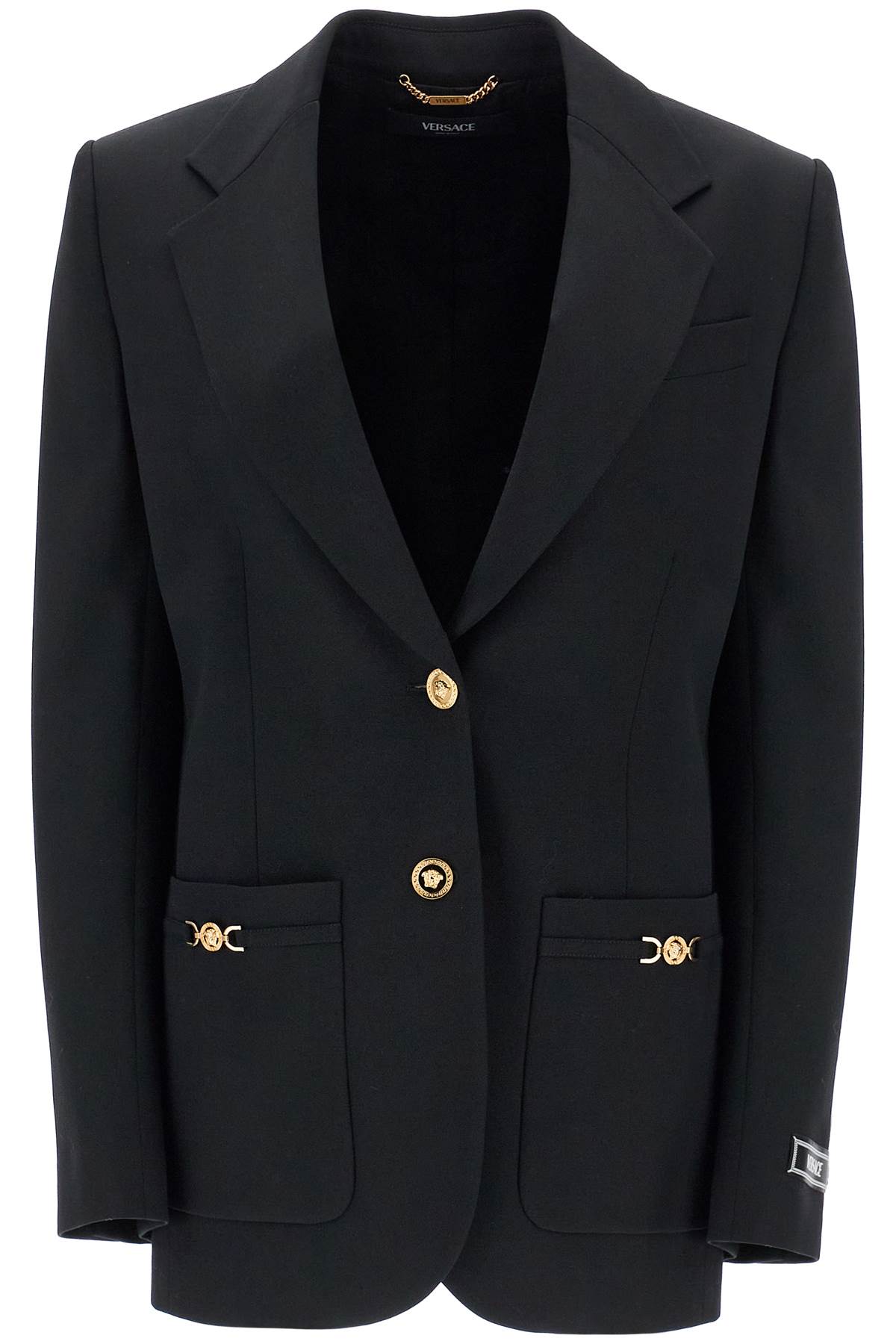 Versace VERSACE single-breasted wool stretch blazer