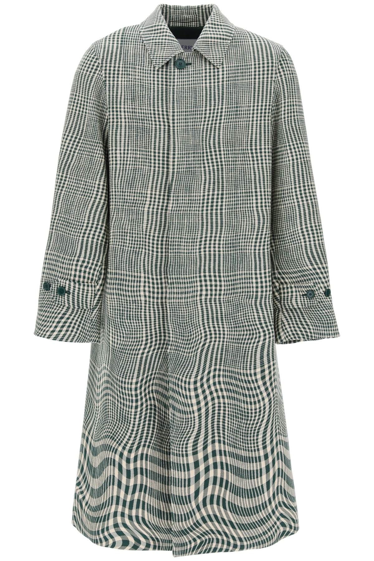 Burberry BURBERRY houndstooth car coat with