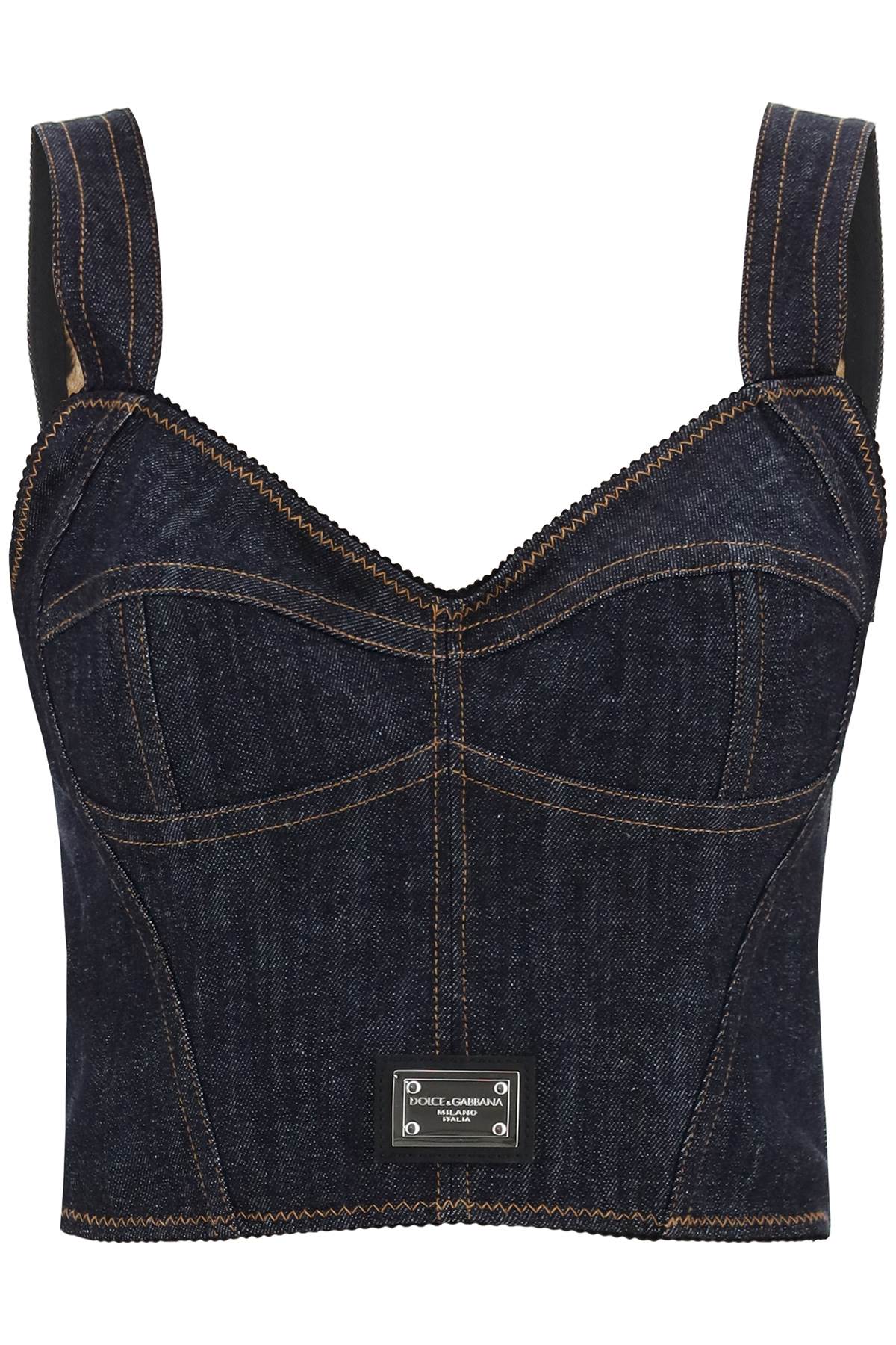 Dolce & Gabbana DOLCE & GABBANA denim bustier top