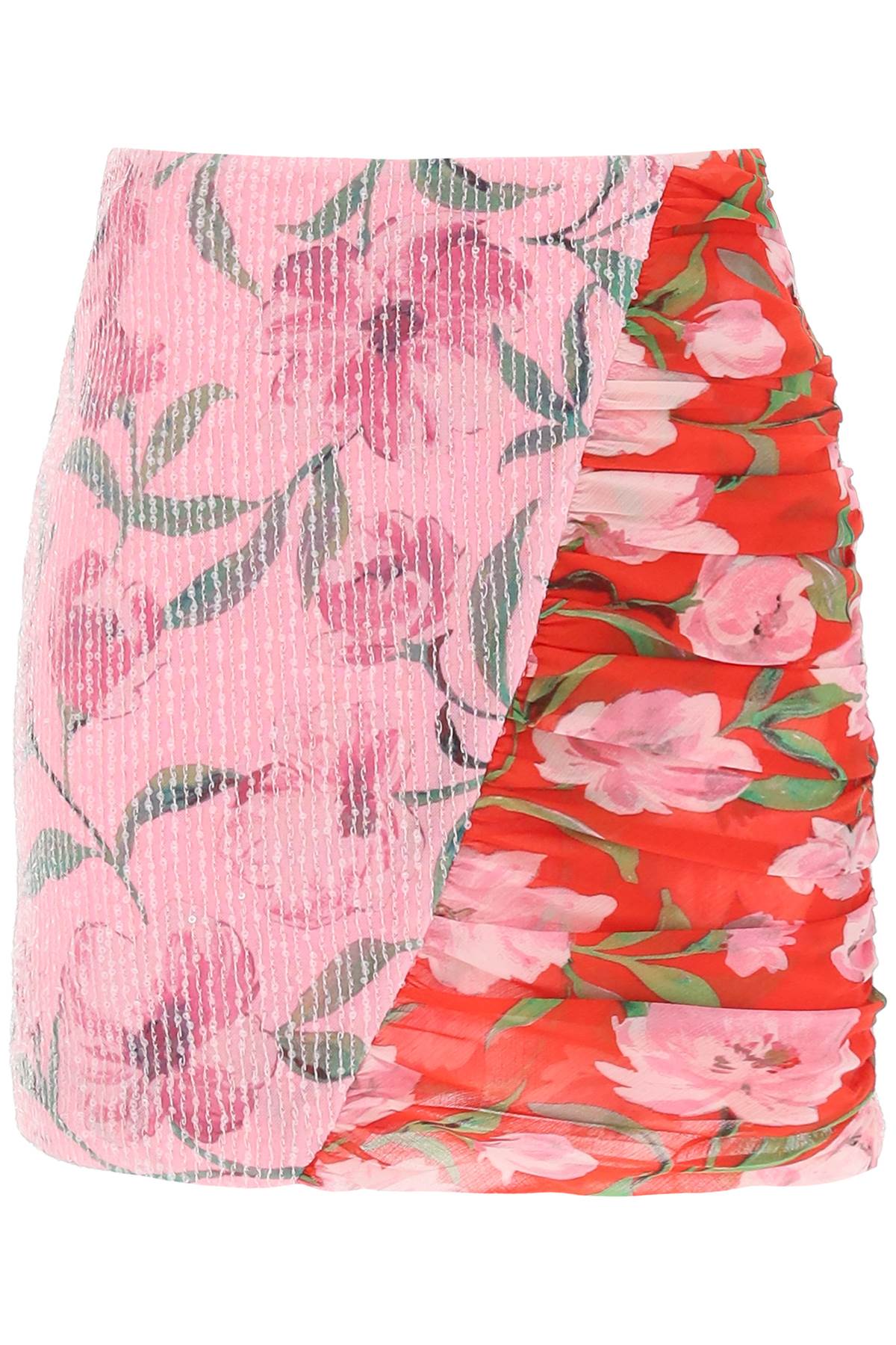 Rotate ROTATE floral print and sequin mini skirt