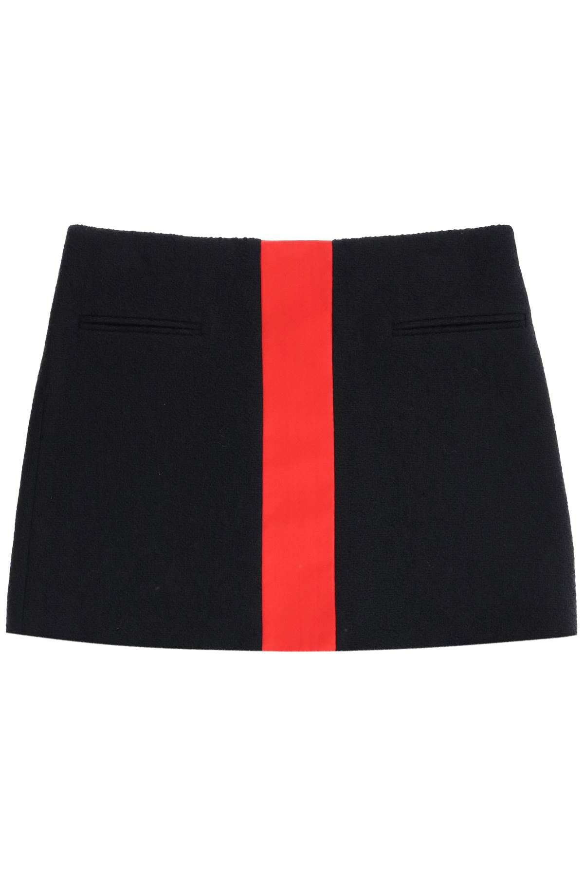 Ferragamo FERRAGAMO tweed mini skirt with satin intarsia