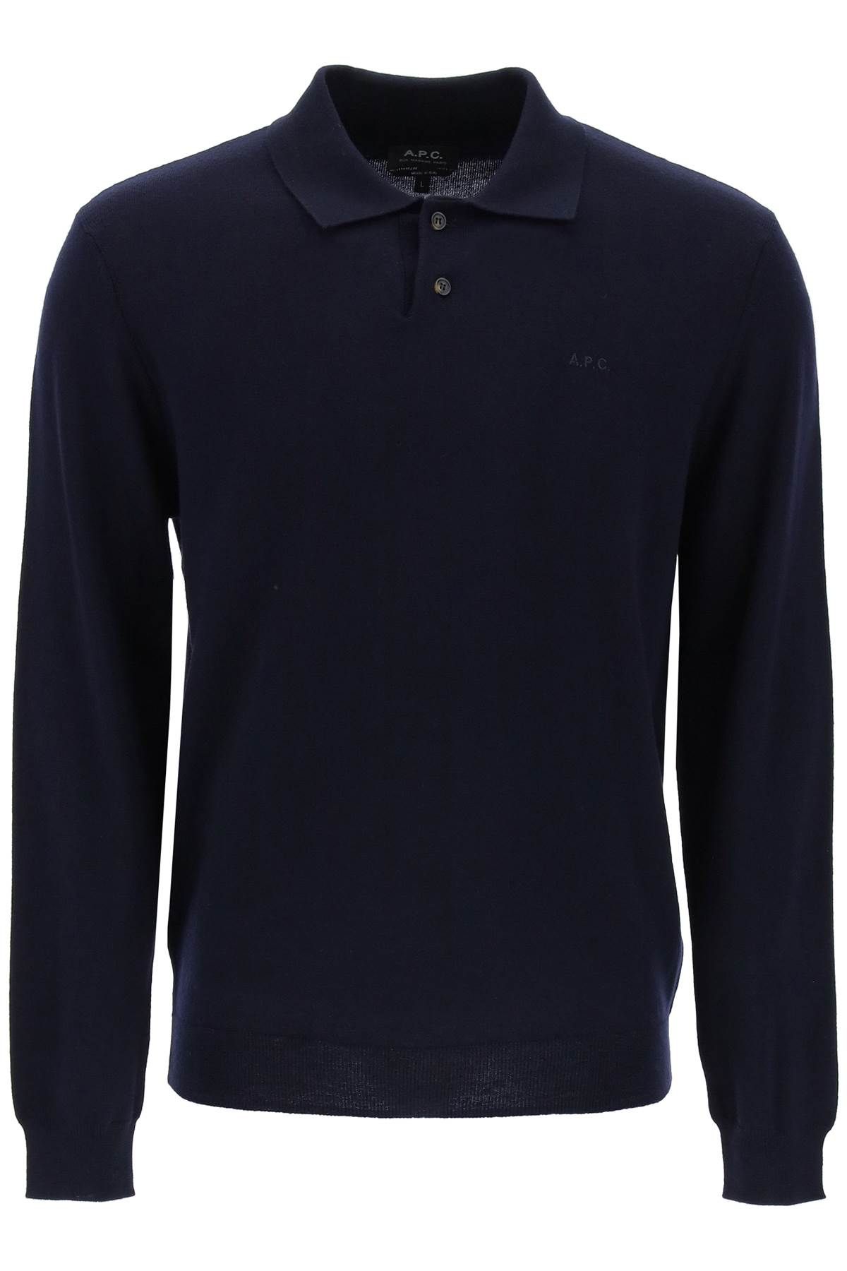 A.P.C. A. P.C. jacob wool pullover polo sweater