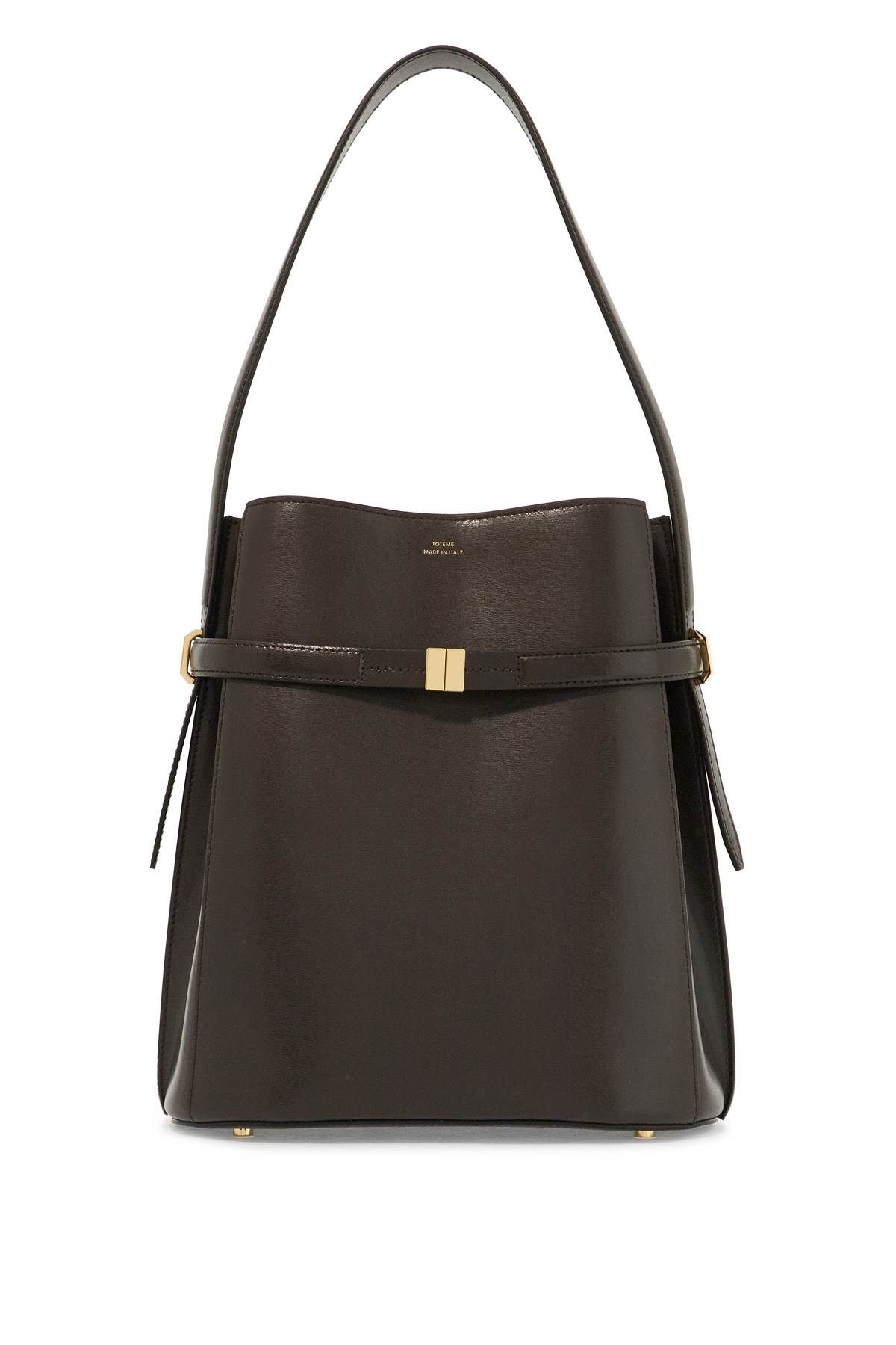 Toteme TOTEME smooth leather bucket bag with belt detail