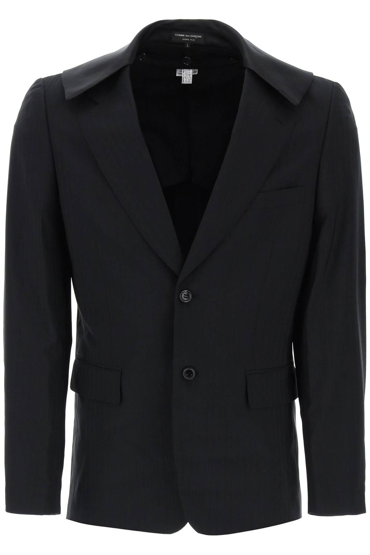 Comme Des Garçons Homme Plus COMME DES GARCONS HOMME PLUS satin collar blazer with eight