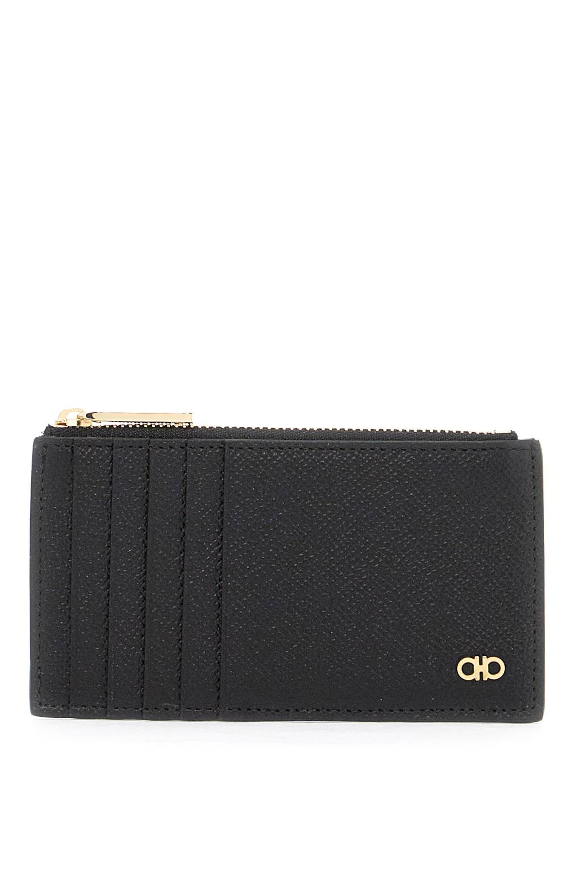 Ferragamo FERRAGAMO hammered leather card holder