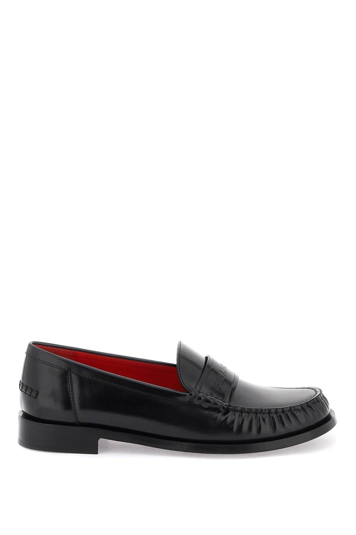 Ferragamo FERRAGAMO leather loafers with embossed logo