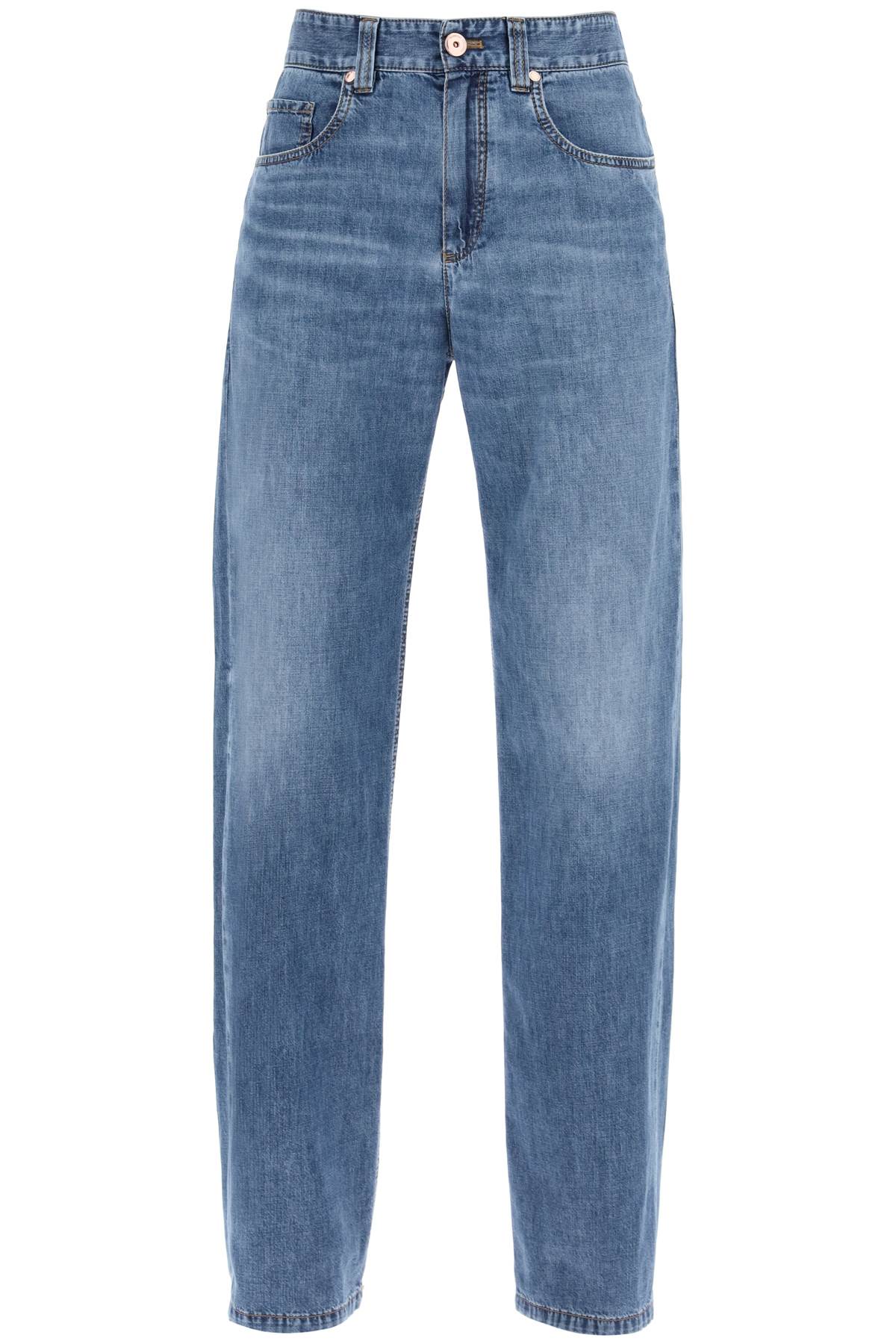 Brunello Cucinelli BRUNELLO CUCINELLI loose cotton denim jeans in nine words