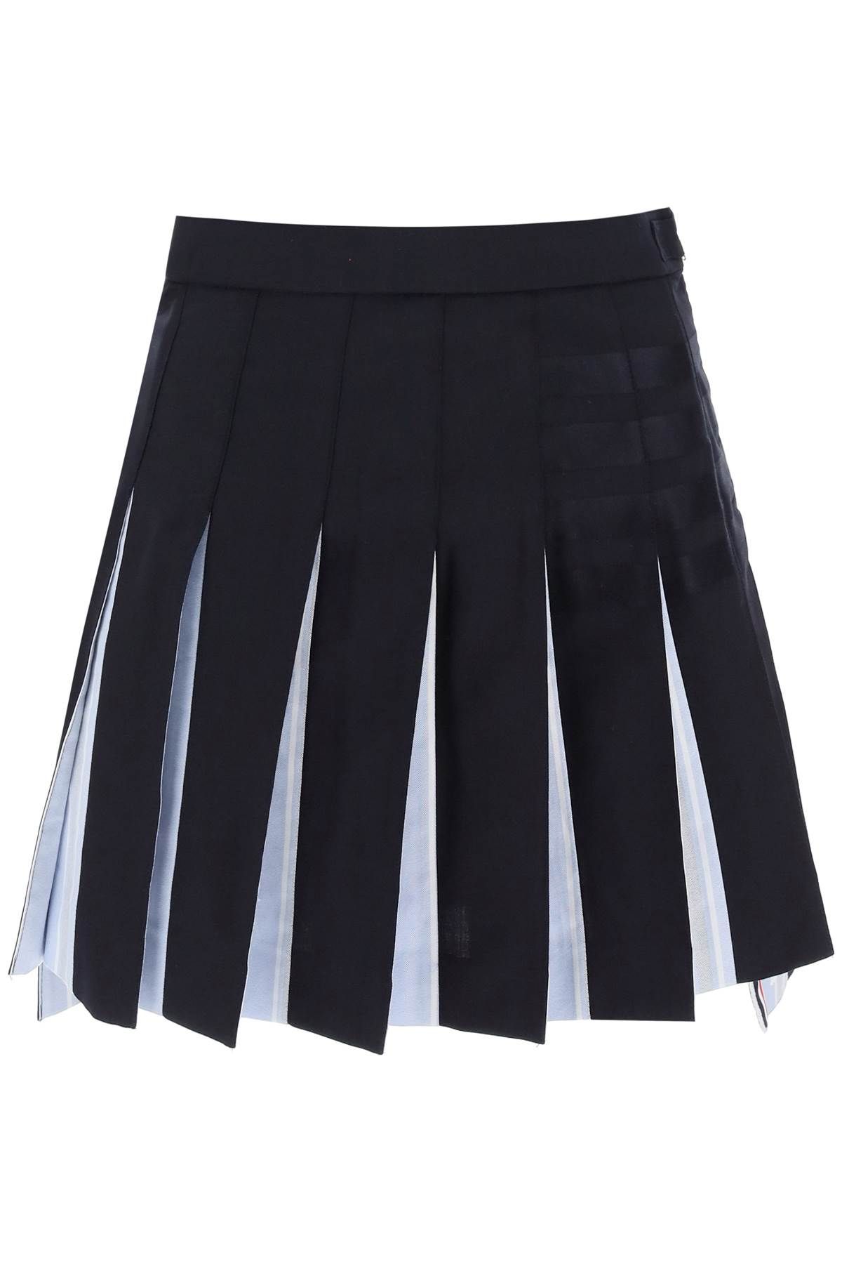 Thom Browne THOM BROWNE 4-bar pleated mini skirt