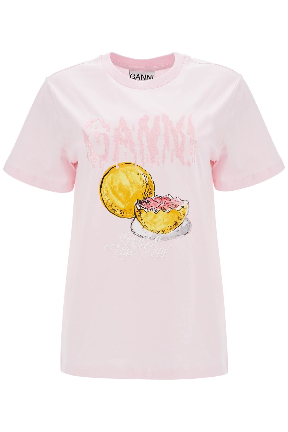 Ganni GANNI printed relaxed fit t-shirt