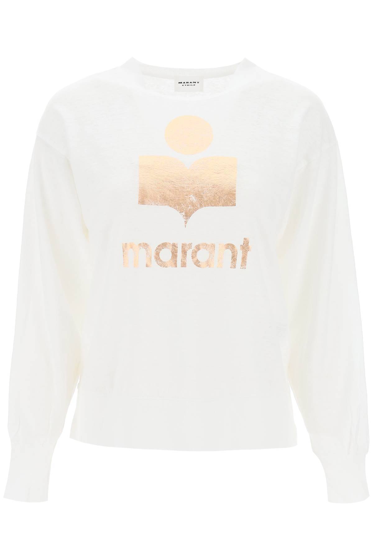 Isabel Marant Étoile ISABEL MARANT ETOILE klowia t-shirt with metallic logo print